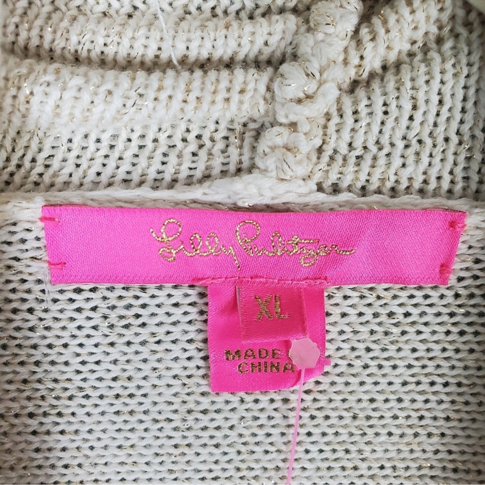 Lilly Pulitzer Tatum Long Fringe Hem Cardigan Size XL - Picture 5 of 6